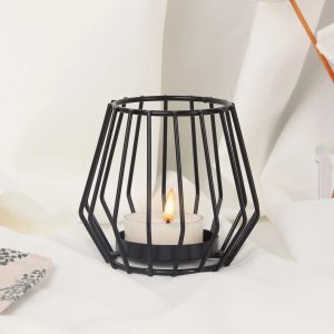 Photophore noir pour une ambiance chaleureuse et stylée