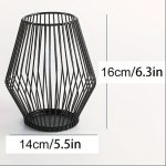 Set de photophores noirs, forme losange, ambiance chaleureuse