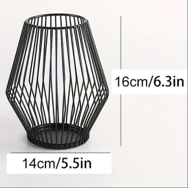 Set de photophores noirs, forme losange, ambiance chaleureuse