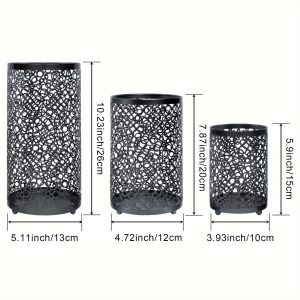 Ensemble de photophores noirs, motifs ronds