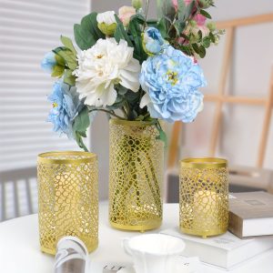 Photophore noir décoratif avec design rond