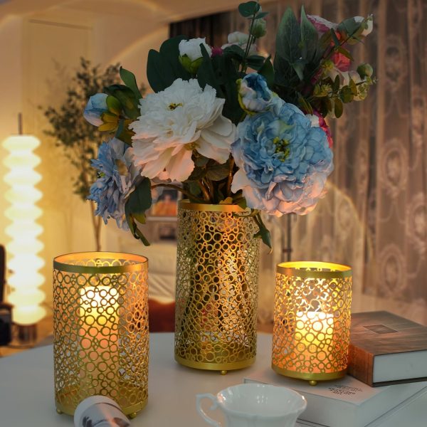 Accessoires déco : photophores noirs motifs ronds