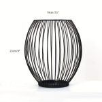 Éclairage doux avec photophore noir en forme ovale