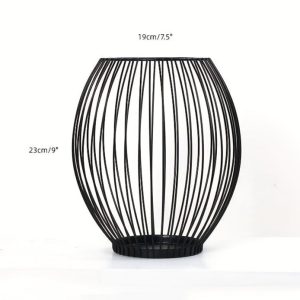 Éclairage doux avec photophore noir en forme ovale