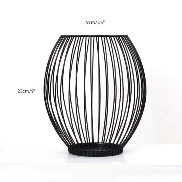 Éclairage doux avec photophore noir en forme ovale