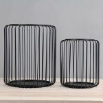 Photophore noir au design moderne pour éclairage doux