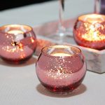 Photophores en rose gold pour une décoration élégante