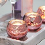 Photophore rose gold, accessoire déco chic et moderne