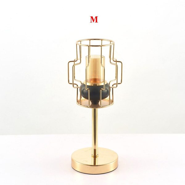 Support de photophore en fer robuste