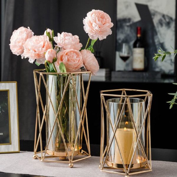 Photophore en verre élégant pour décoration intérieure