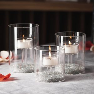 Bougeoir en verre pour une ambiance chaleureuse