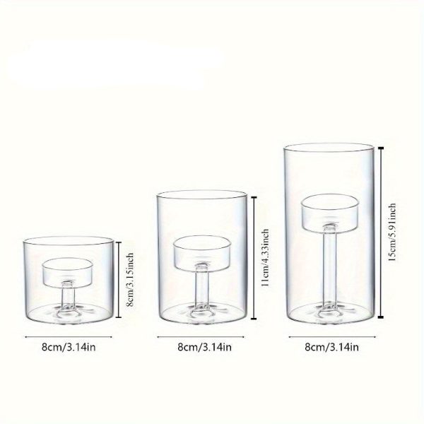 Photophore en cristal - Ensemble de bougeoirs modernes