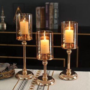 Photophore en verre classique élégant