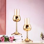 Verre décoratif doré pour ambiance chaleureuse