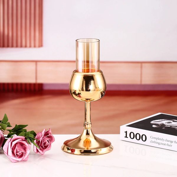 Accessoire de décoration en verre doré