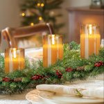 Photophore verre doré x3 pour décoration intérieure