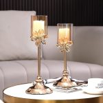 Photophore floral en verre, design élégant