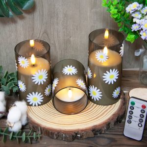 Photophore en verre avec éclairage LED