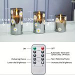 Accessoire décoratif en verre avec fleurs LED