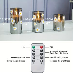 Accessoire décoratif en verre avec fleurs LED