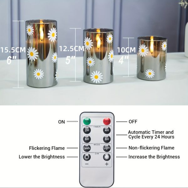 Accessoire décoratif en verre avec fleurs LED