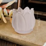 Photophore en cristal au design tulipe