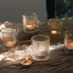 Set de 12 photophores en verre pour ambiance chaleureuse
