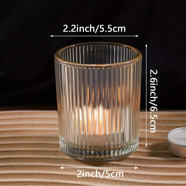 Verre décoratif pour bougies, lot de 12 unités