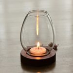 Accessoire décoratif : lampe de table en verre