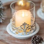 Photophore Verre Métal Vintage x2