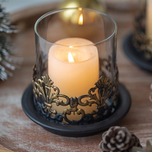 Ensemble de photophores en verre décoratifs