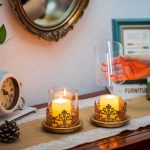 Photophores élégants en verre et métal