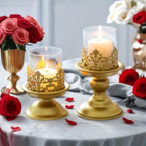 Photophore verre romantique, idéal pour éclairer vos soirées