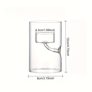 Photophore en verre, design rond pour ambiance chaleureuse