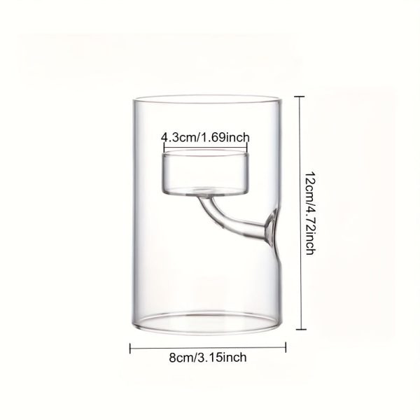 Photophore en verre, design rond pour ambiance chaleureuse