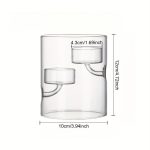 Élégant photophore rond en verre pour bougies