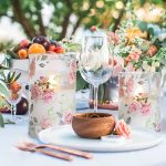 Photophore en verre, roses Led, décoration lumineuse