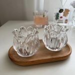 Photophore Verre Tulipe élégant en décoration