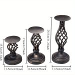 Stylé porte bougie en métal noir