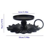 Bougeoir décoratif noir, idéal pour créer une atmosphère vintage