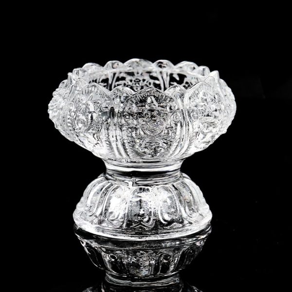 Porte-Bougie Verre - Fleur pour une ambiance spirituelle