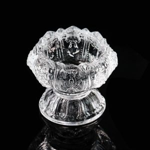 Accessoire décoratif en verre pour bougies et méditation