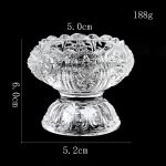 Élément décoratif en verre pour bougies, style fleuri et apaisant