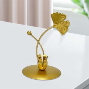 Chandelier doré Ginkgo, accessoire chic pour ambiance chaleureuse