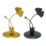 Bougeoir Ginkgo doré, ajout raffiné pour vos tables et salons