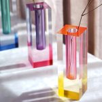 Vase contemporain bicolore pour fleurs fraîches