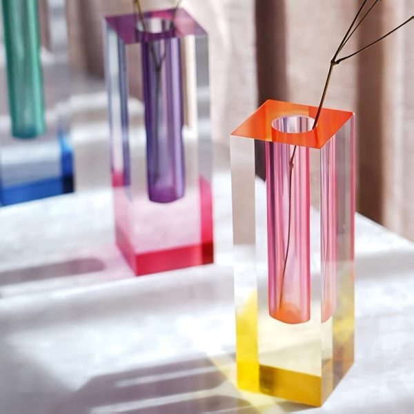 Vase contemporain bicolore pour fleurs fraîches