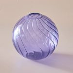 Soliflore design, verre strié raffiné