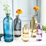 Bouteille soliflore en verre transparent