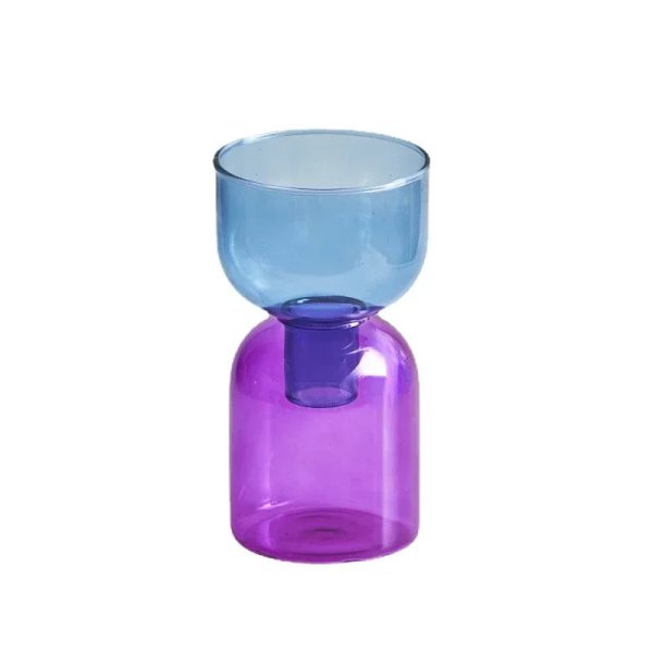 Vase en verre élégant pour soliflore coloré